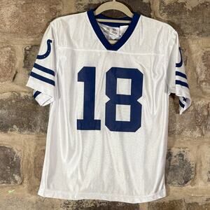 NFL Team Apparel Peyton Manning #18 Jersey Youth‎ XL White Colts Shirt GOAT